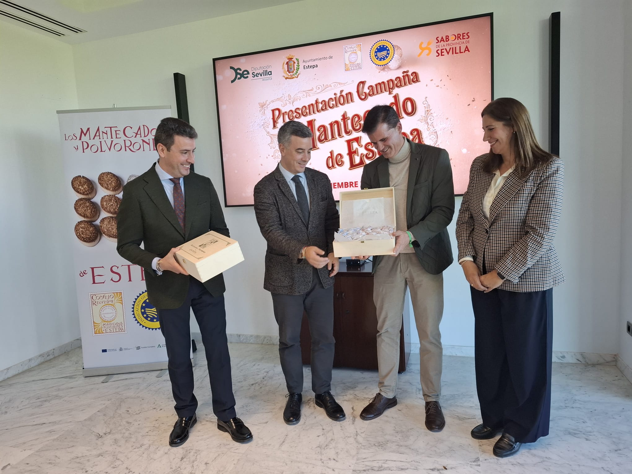 Presentación de la campaña promocional de los polvorones de Estepa. Presentación de la campaña promocional de los polvorones de Estepa.