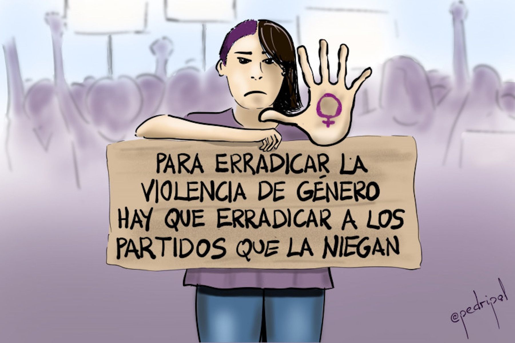 Ilustración contra la violencia machista de Pedripol.