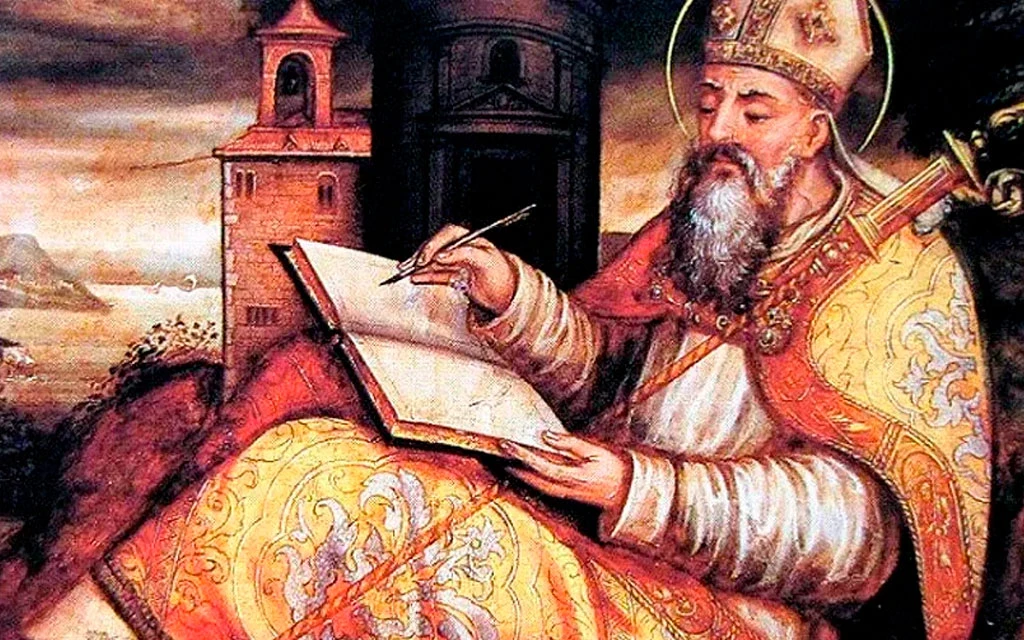 Representación de san Ambrosio, doctor de la Iglesia. Representación de san Ambrosio, doctor de la Iglesia.