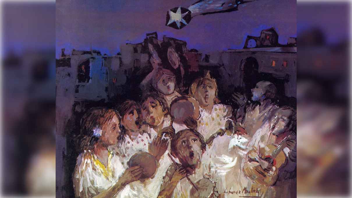 'Nochebuena' óleo de Juan Gutiérrez Montiel. Colección particular.