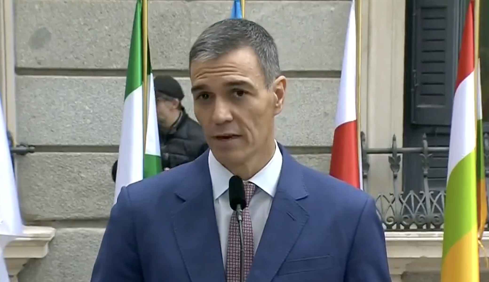 El presidente del Gobierno, Pedro Sánchez, tras los actos por el Día de la Constitución.