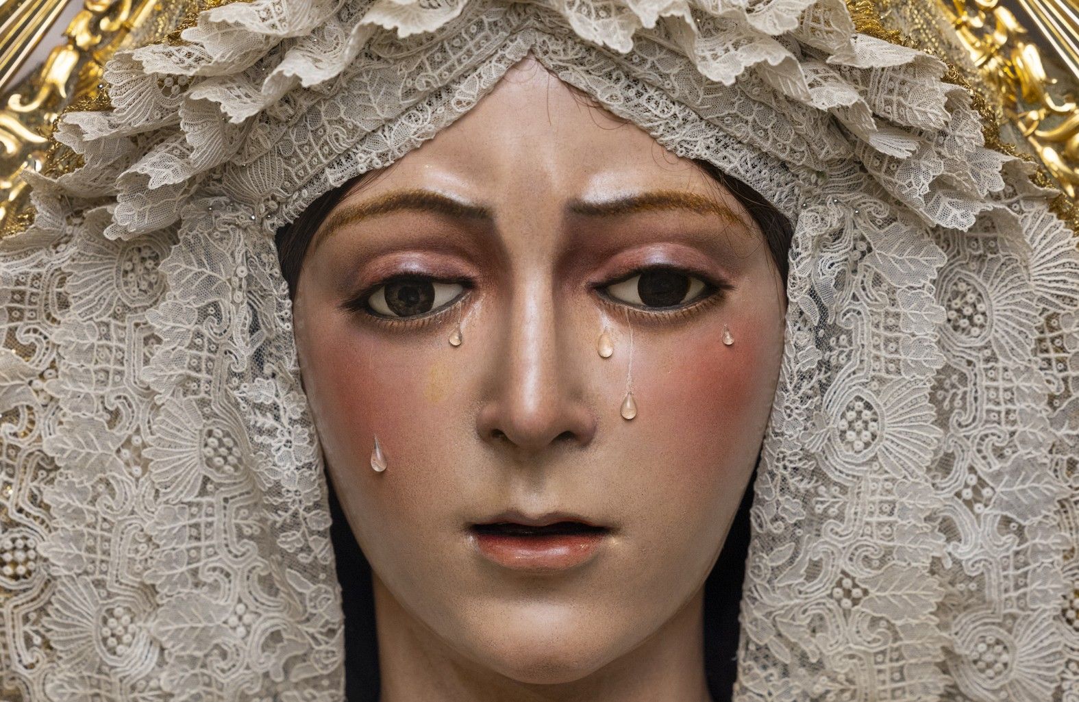 La Esperanza Macarena tras su restauración. La Esperanza Macarena tras su restauración.