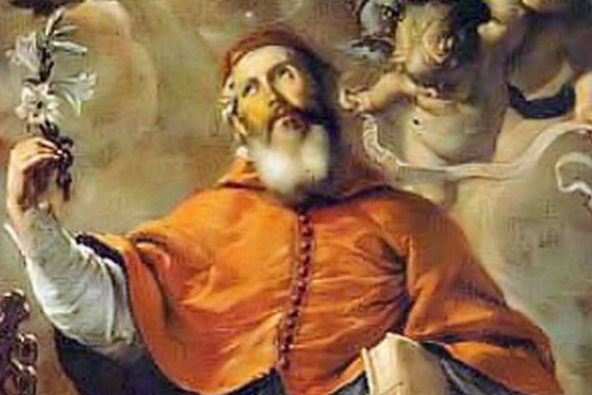 Representación pictórica de san Dámaso. Representación pictórica de san Dámaso.