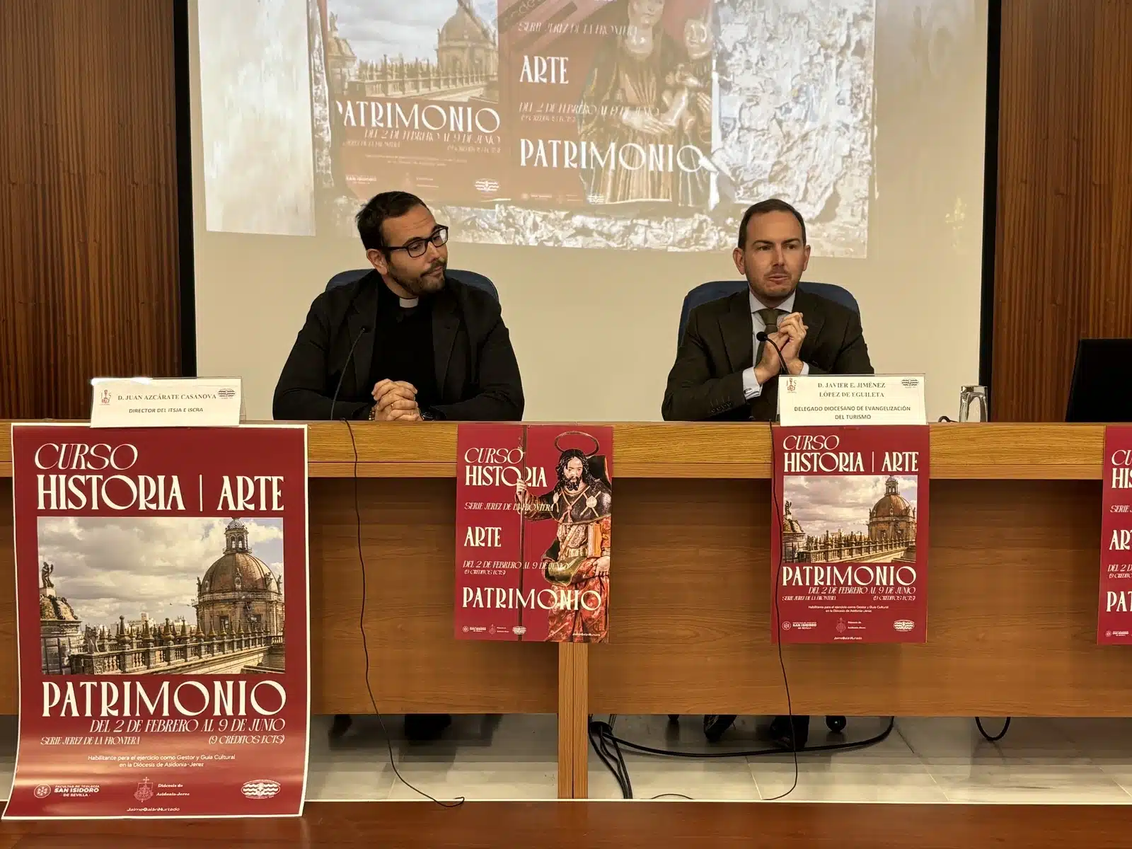 El director del Iscra y el delegado de Turismo de la Diócesis en la presentación del curso. El director del Iscra y el delegado de Turismo de la Diócesis en la presentación del curso.