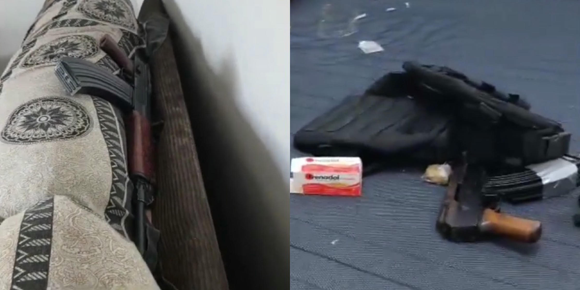 Las dos armas de guerra incautadas en Jerez. Las dos armas de guerra incautadas en Jerez.