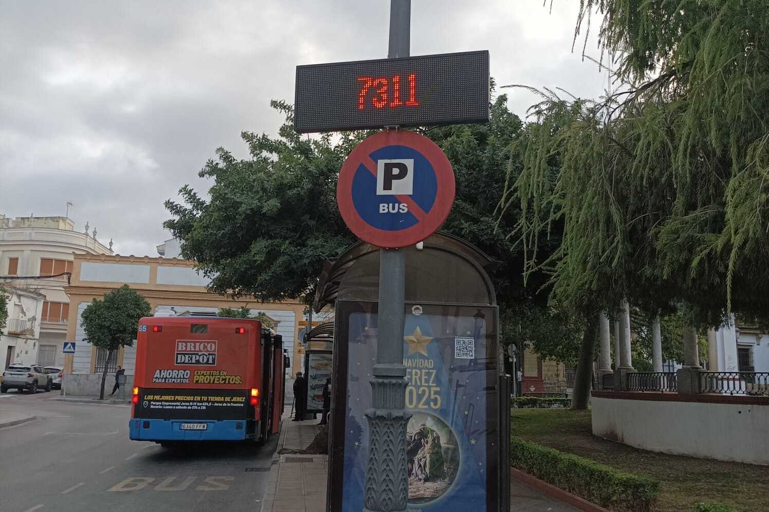 Panel informativo parking Jerez.