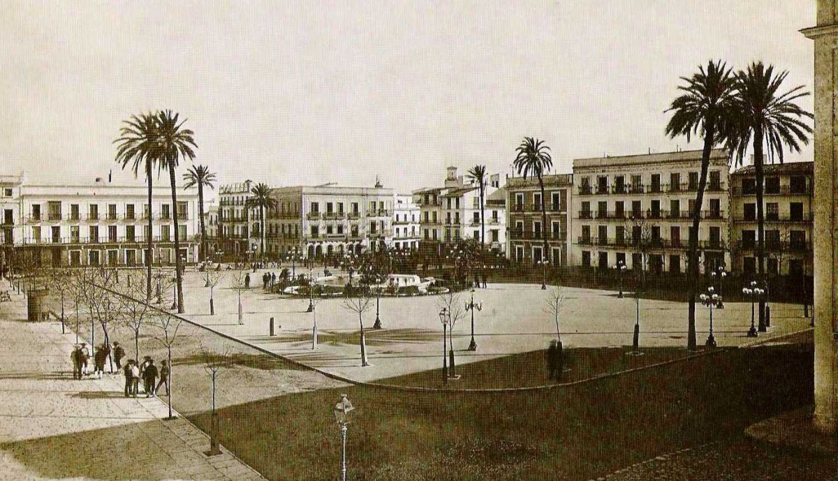 Fuente de la Plaza del Arenal en 1879 Fotografía de  jean Laurent 