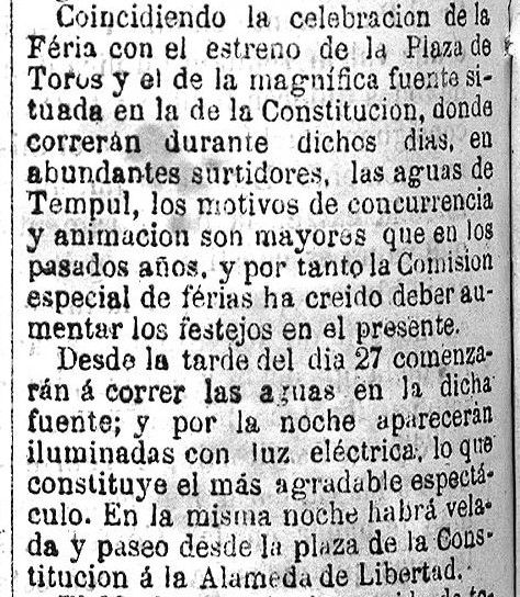 Noticia aparecida en El progreso de 19 de abril de 1872 
