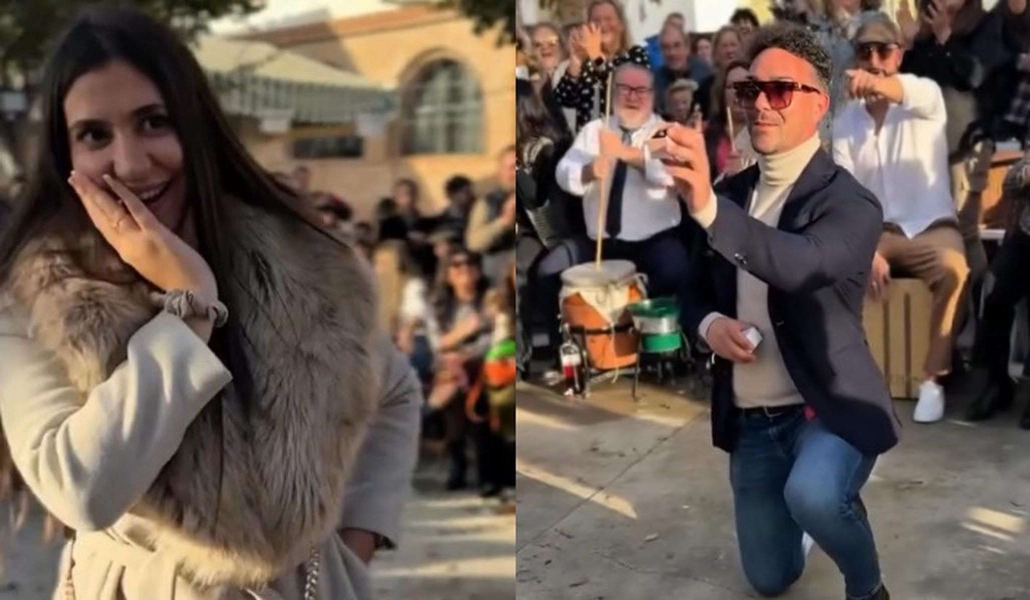 El momento de la pedida de mano en una Zambomba de Jerez. El momento de la pedida de mano en una Zambomba de Jerez.