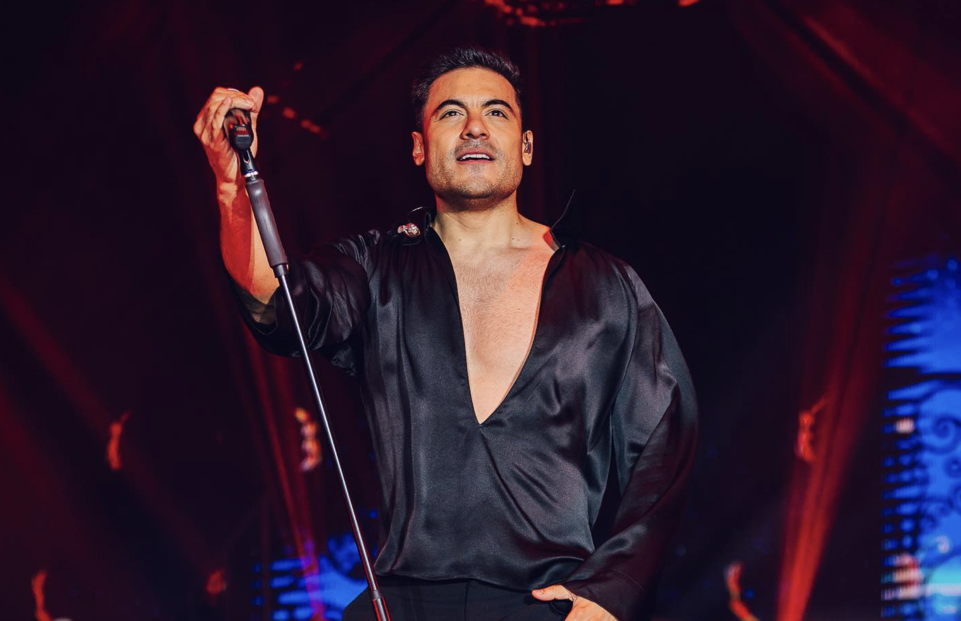 Carlos Rivera durante un concierto, en una imagen de sus redes sociales. Carlos Rivera durante un concierto, en una imagen de sus redes sociales.
