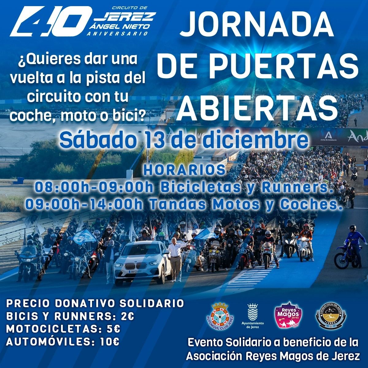 El cartel del evento en el Circuito de Jerez.