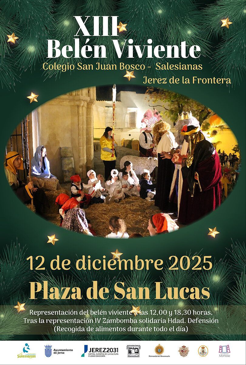 Cartel del belén viviente de Jerez.