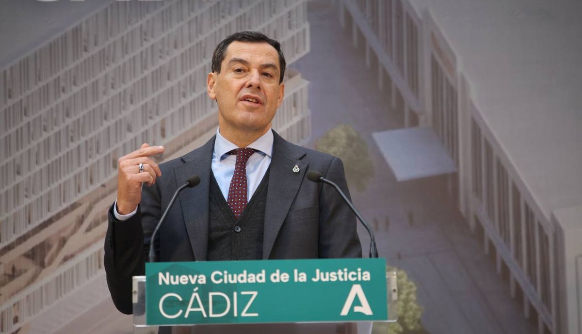 Juanma Moreno primera piedra ciudad justicia Cadiz