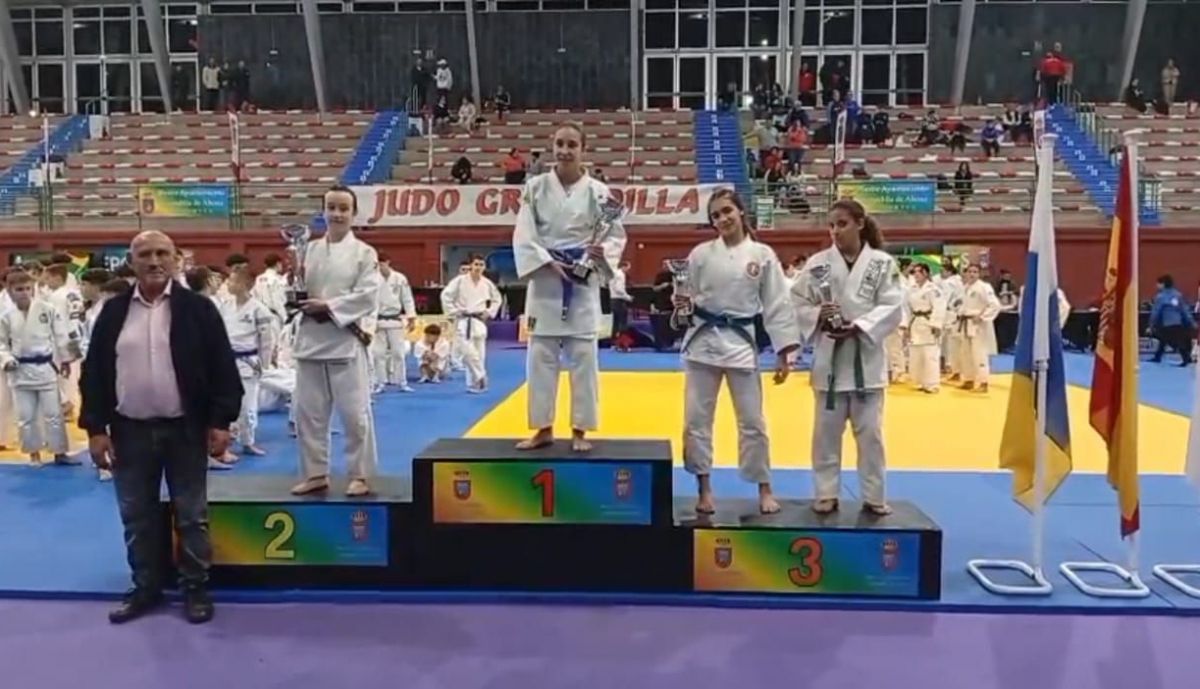 Blanca Heras, en el pódium.