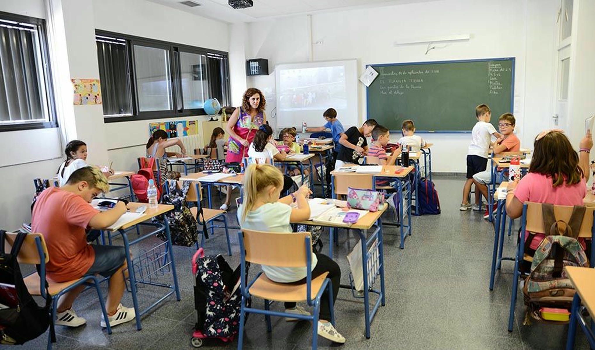 Una clase de Primaria, en una imagen de la Junta.
