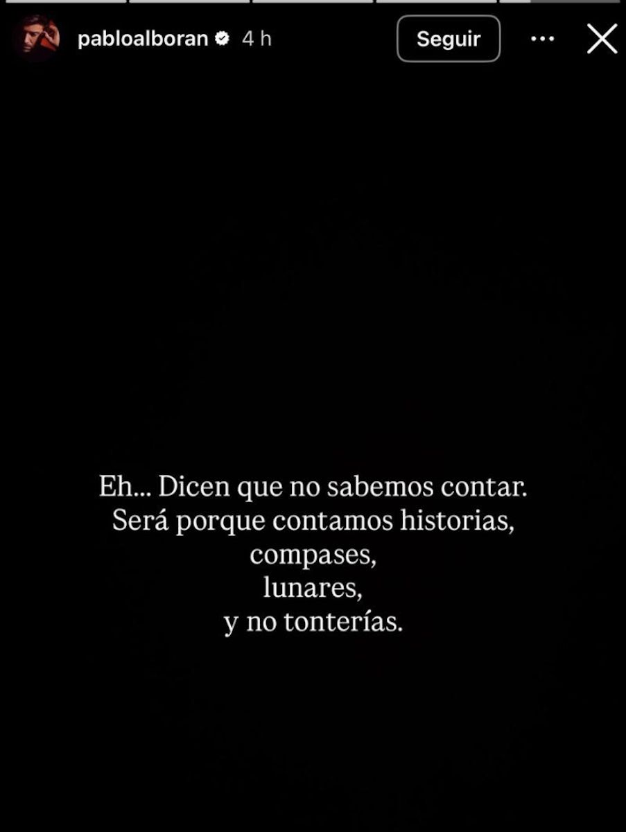 La respuesta de Pablo Alborán a la de Feijóo en su Instagram.