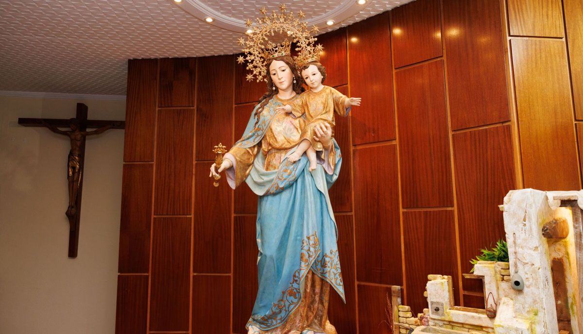 La imagen que será reproducida en mármol para colocarla en la rotonda.