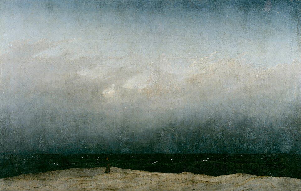 'Monje en la orilla de mar '. Obra de Caspar David Friedrich. 'Monje en la orilla de mar '. Obra de Caspar David Friedrich.