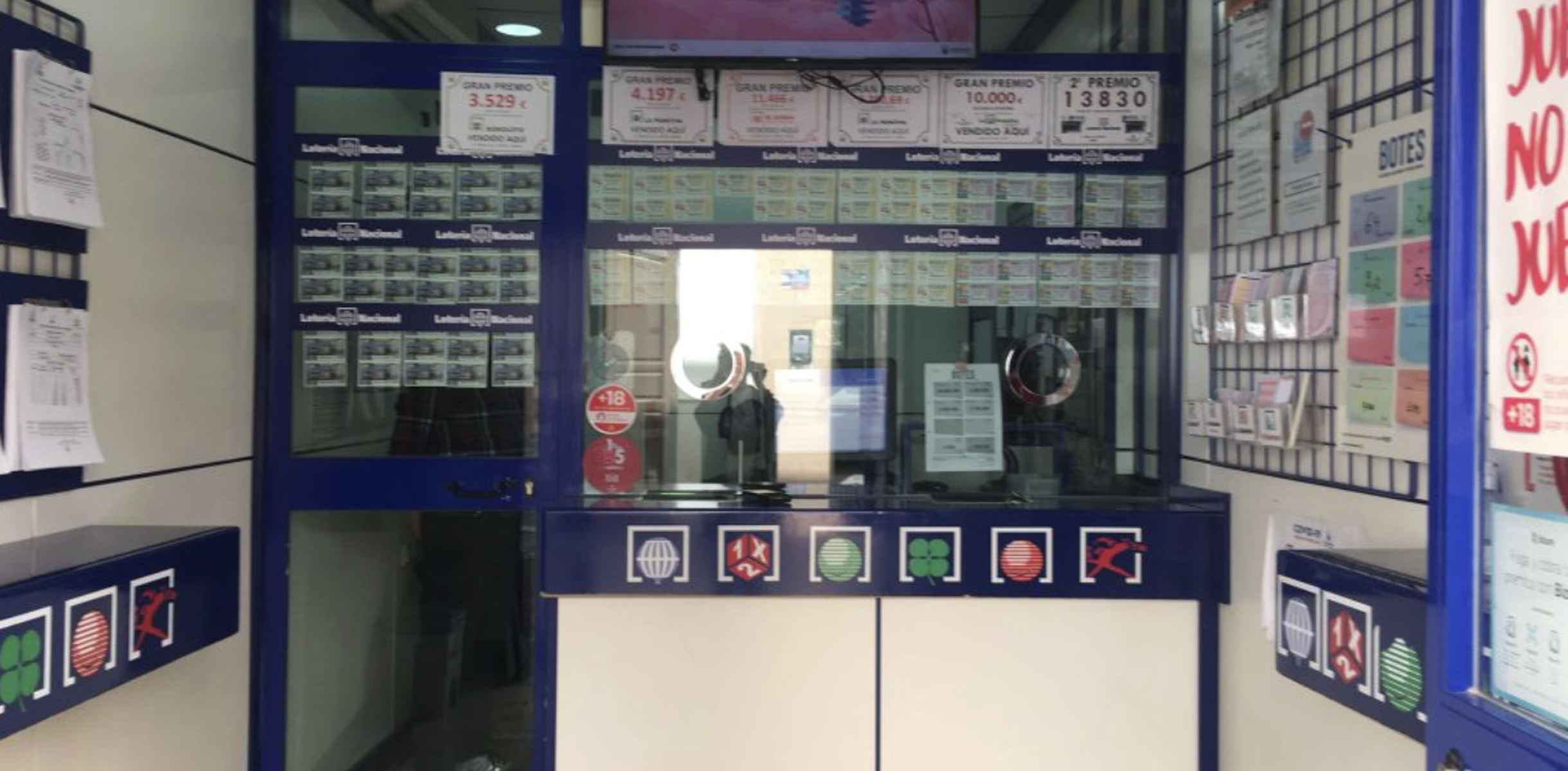 Una administración de Loterías de Málaga. Una administración de Loterías de Málaga.
