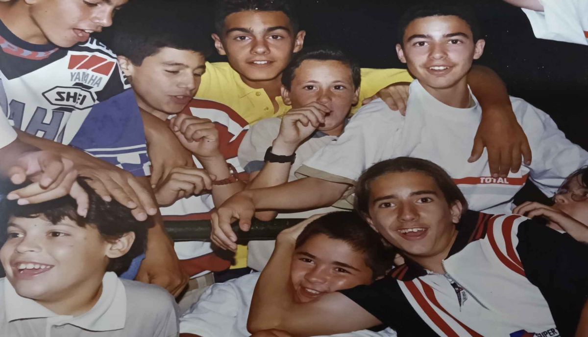 Imagen de hace décadas de jóvenes jugadores del Guada.