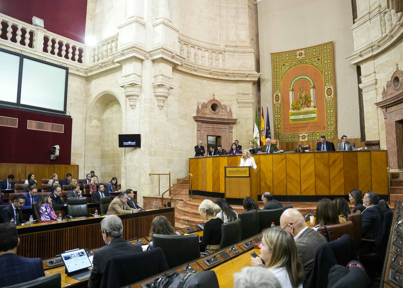 Un momento del pleno de esta semana en el Parlamento.