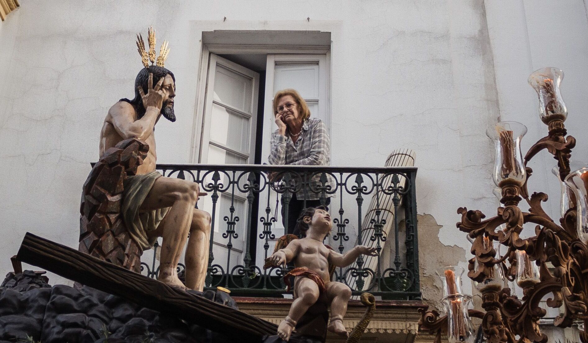 El paso de Humildad y Paciencia, en una salida procesional en Jerez.