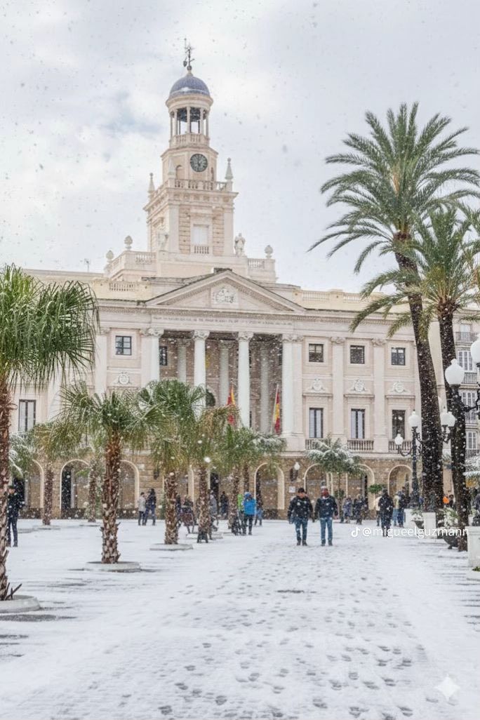 San Juan de Dios nevado según la IA.