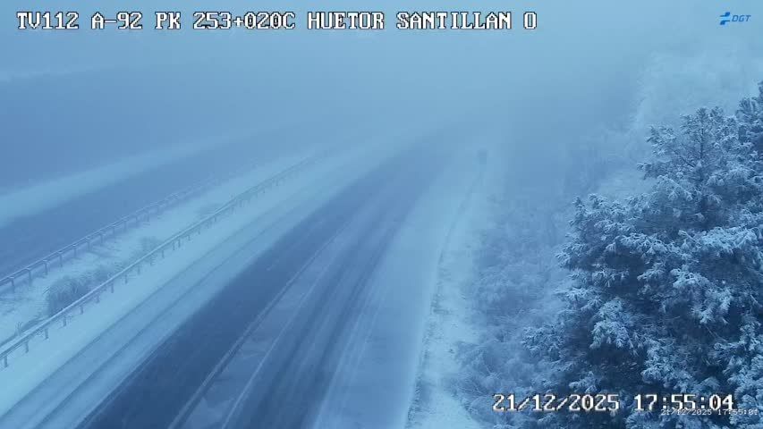 Estado de la A92 este domingo. Estado de la A92 este domingo.