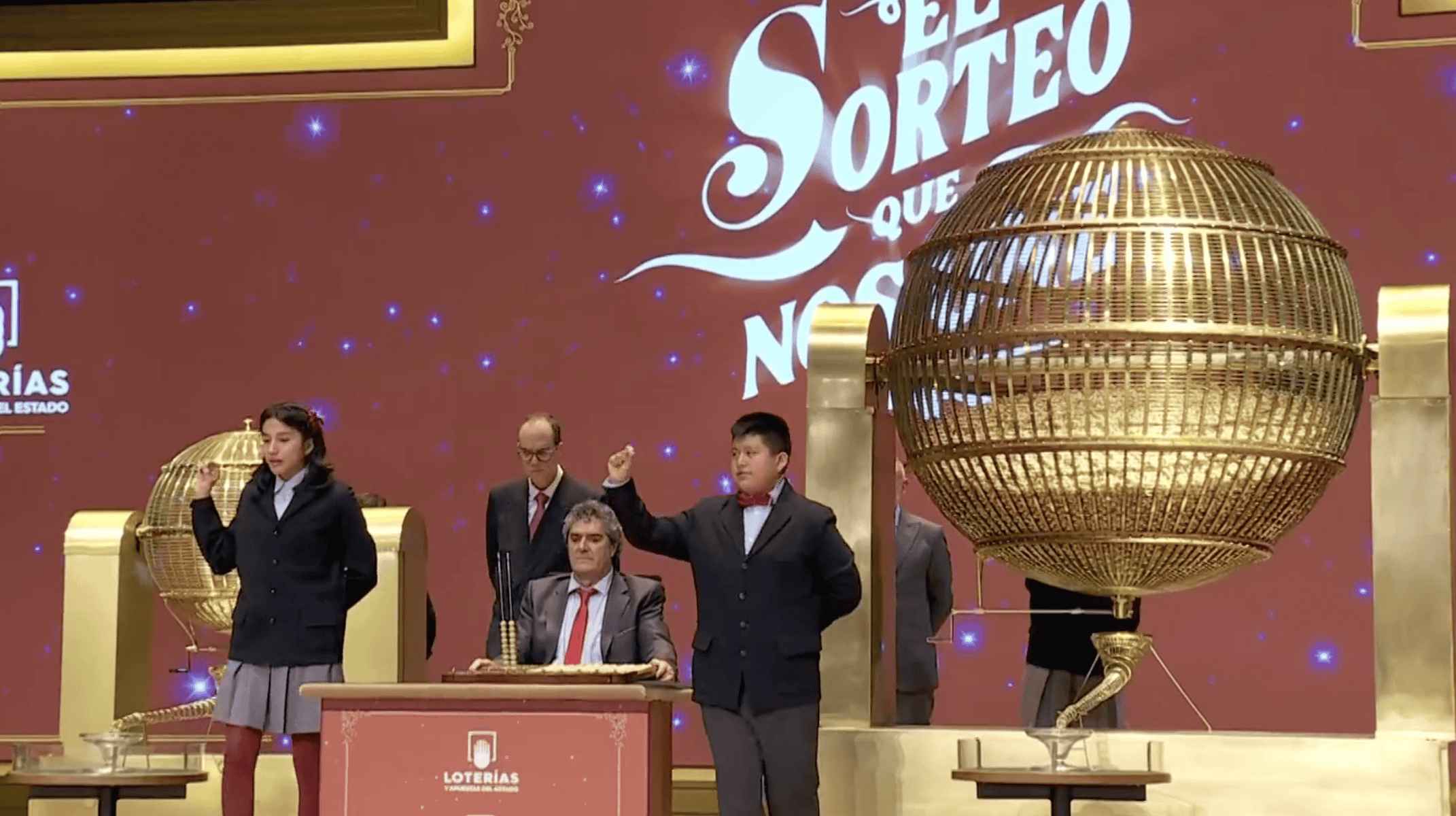 Una imagen del sorteo de la Lotería de Navidad.