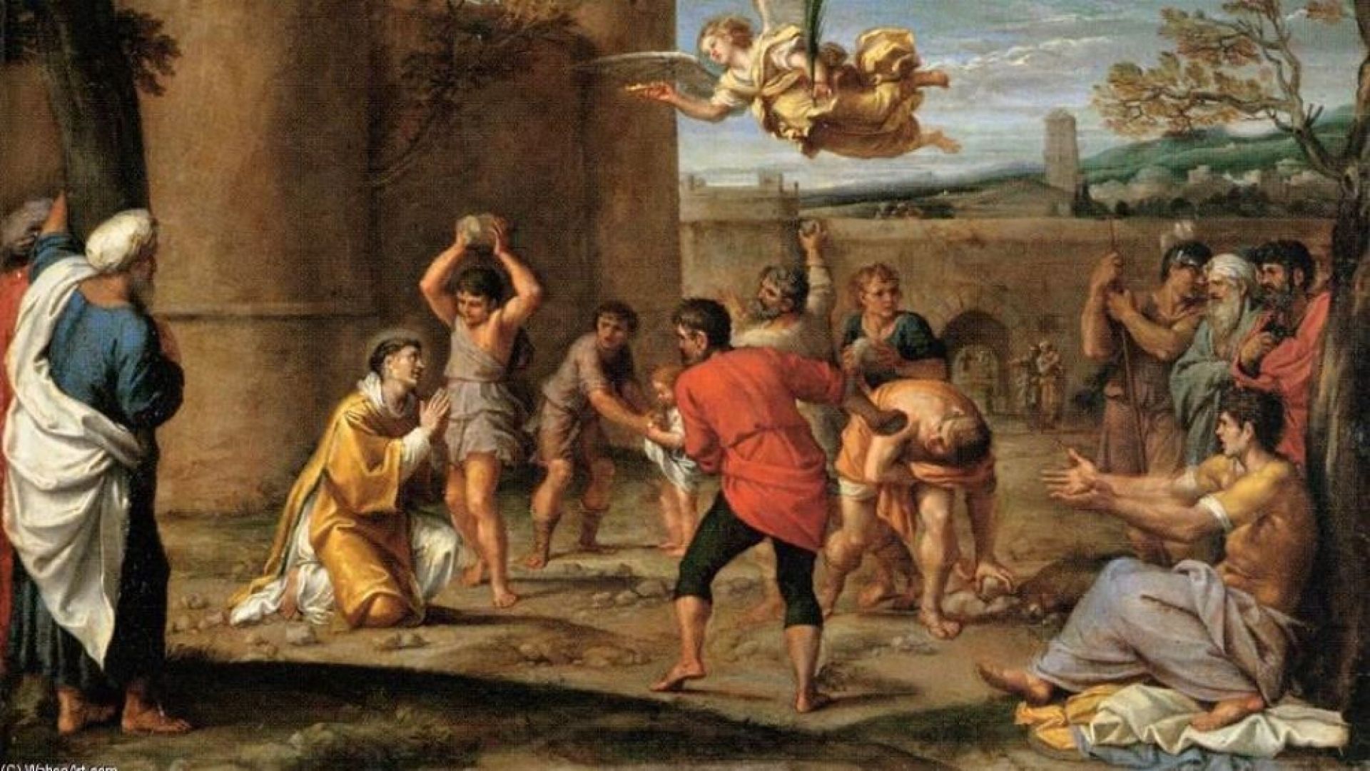 Representación de la lapidación de san Esteban. 