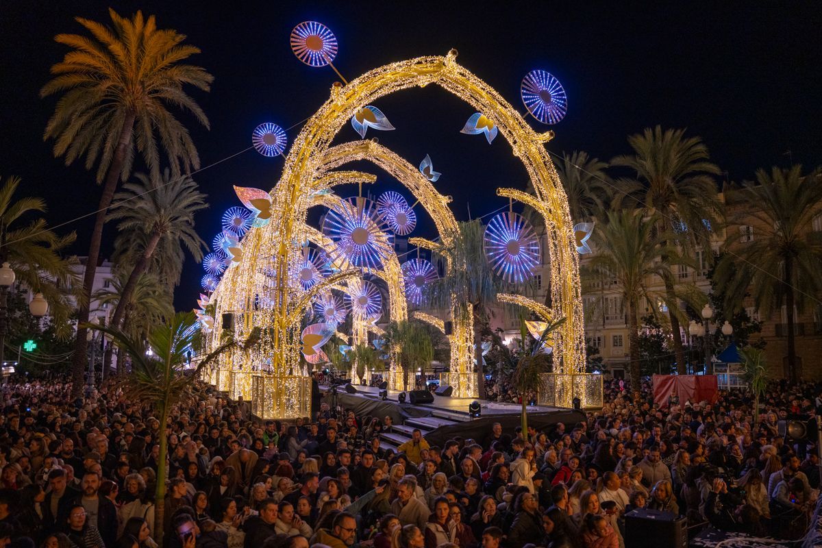 El alumbrado de San Juan de Dios en Cádiz.