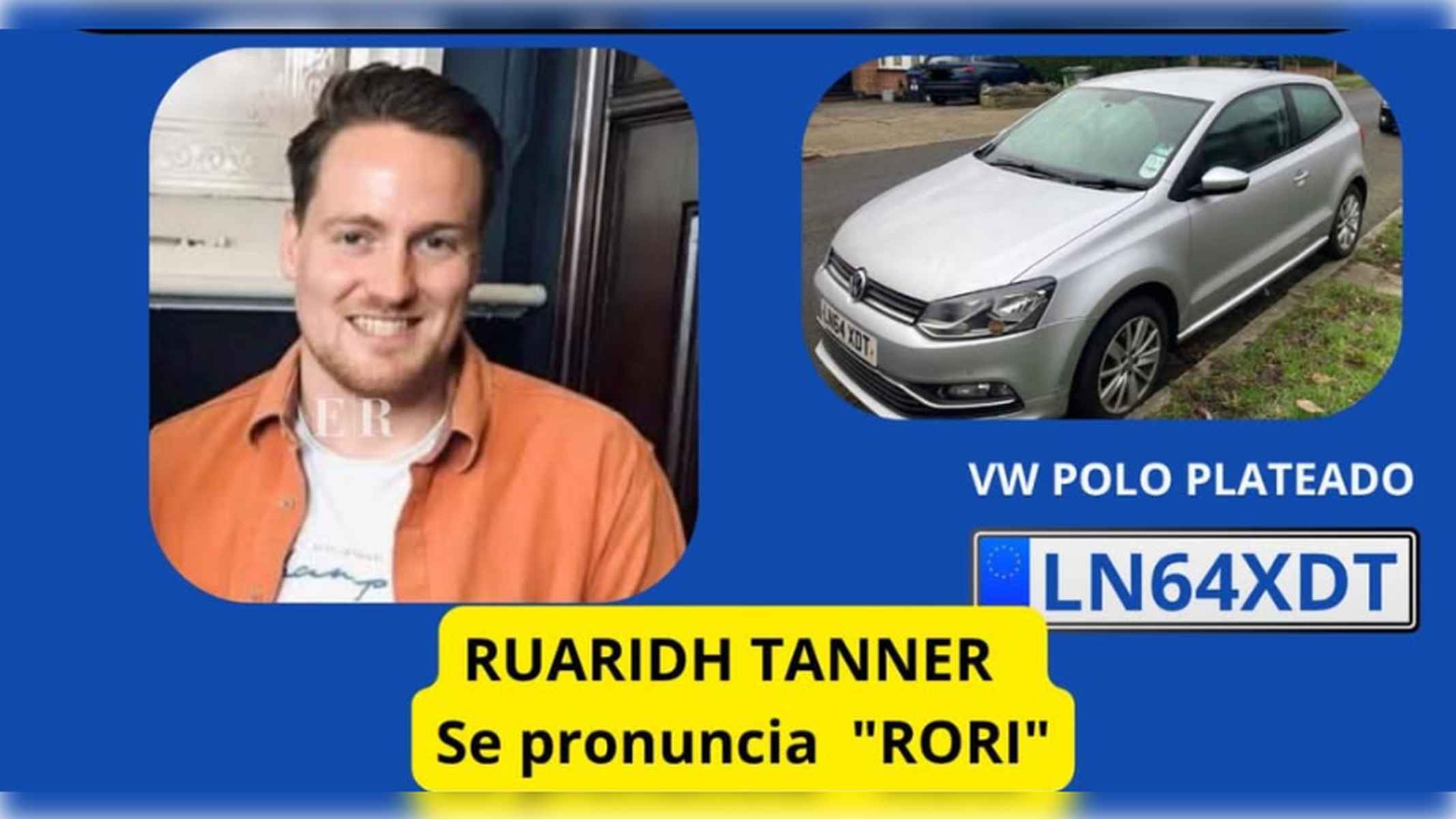 Imagen de Ruaridh y de su vehículo.