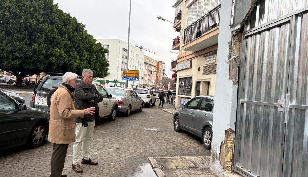 Lugar del accidente de Tussam.