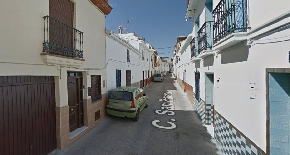 Calle del incendio en Alhaurín.