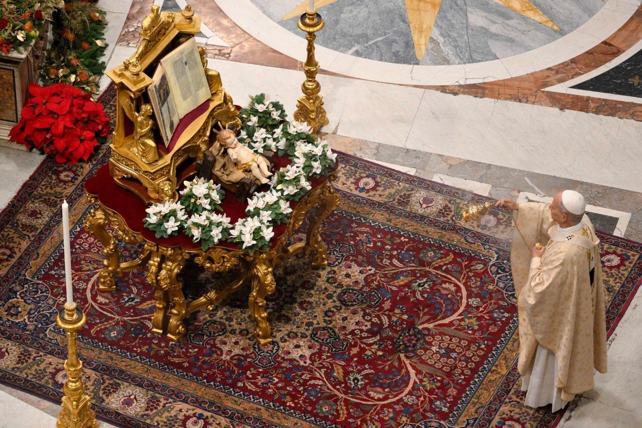 El Papa León XIV este 25 de diciembre.