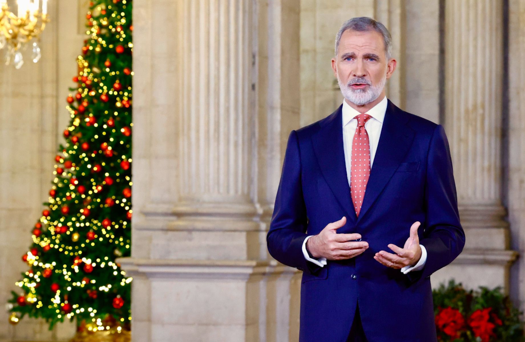 El rey Felipe VI en su discurso navideño.