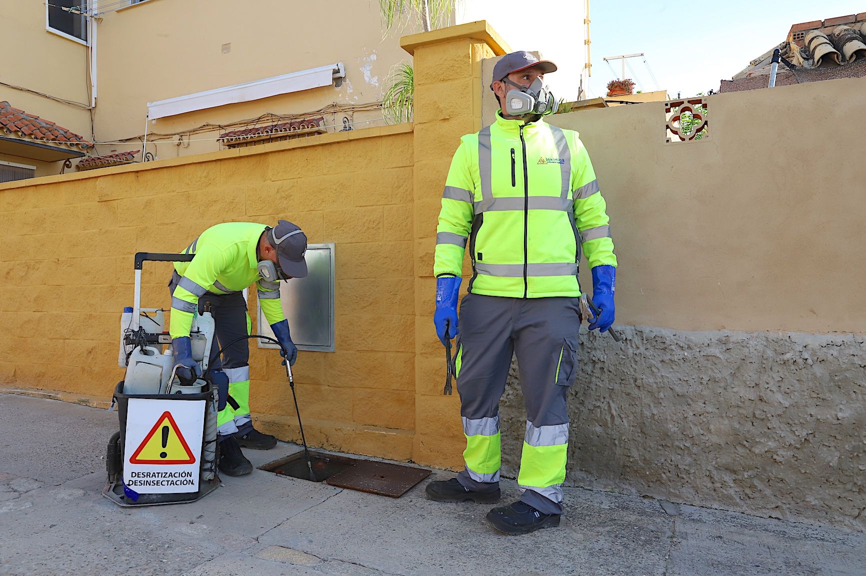Trabajos de desratización en Jerez.