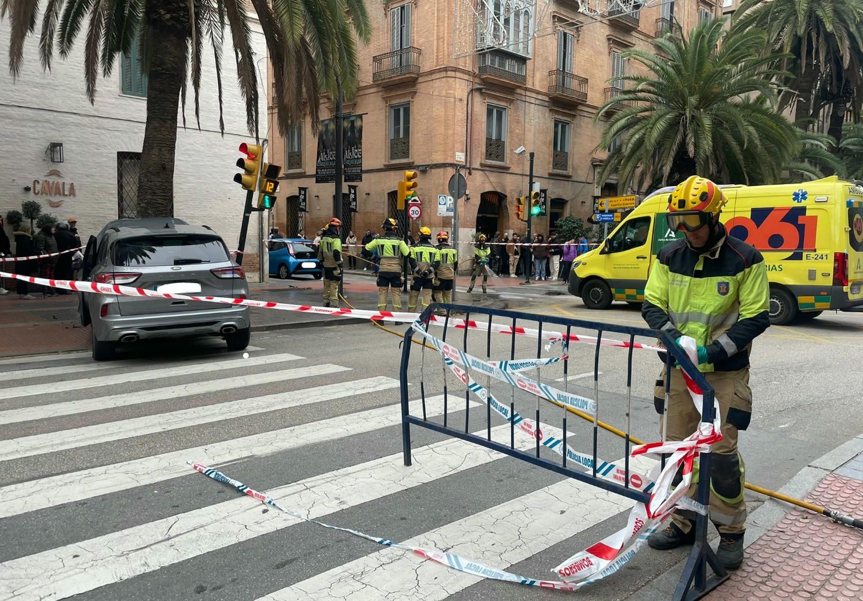 Una imagen del accidente de Málaga