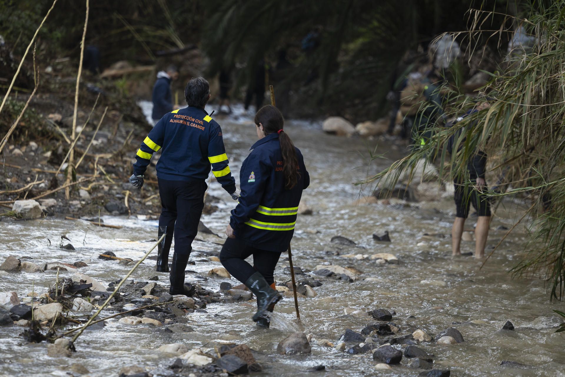 las labores de búsqueda desplegadas a lo largo del río Fahala