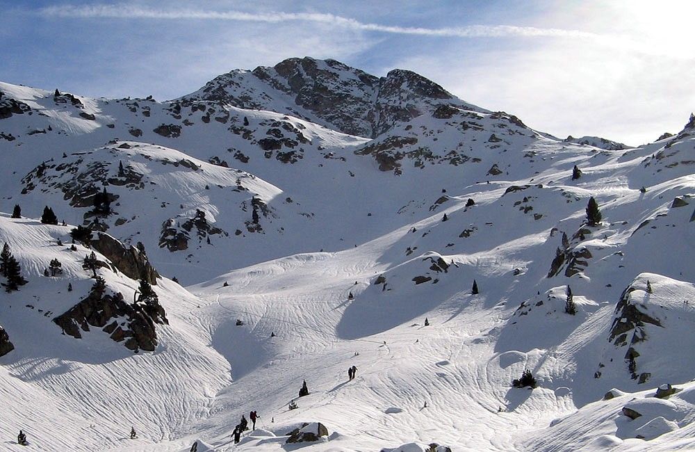 Zona de los Pirineos donde han quedado atrapado.