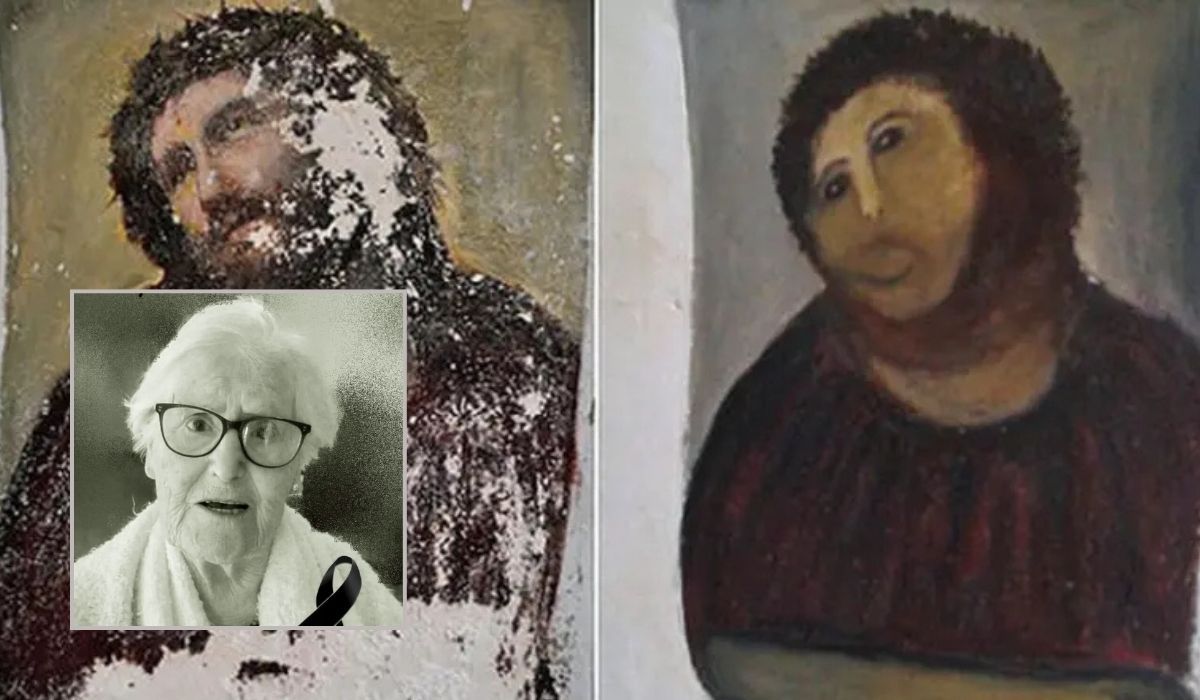 Cecilia y el antes y el después del Ecce Homo de Borja. Cecilia y el antes y el después del Ecce Homo de Borja.
