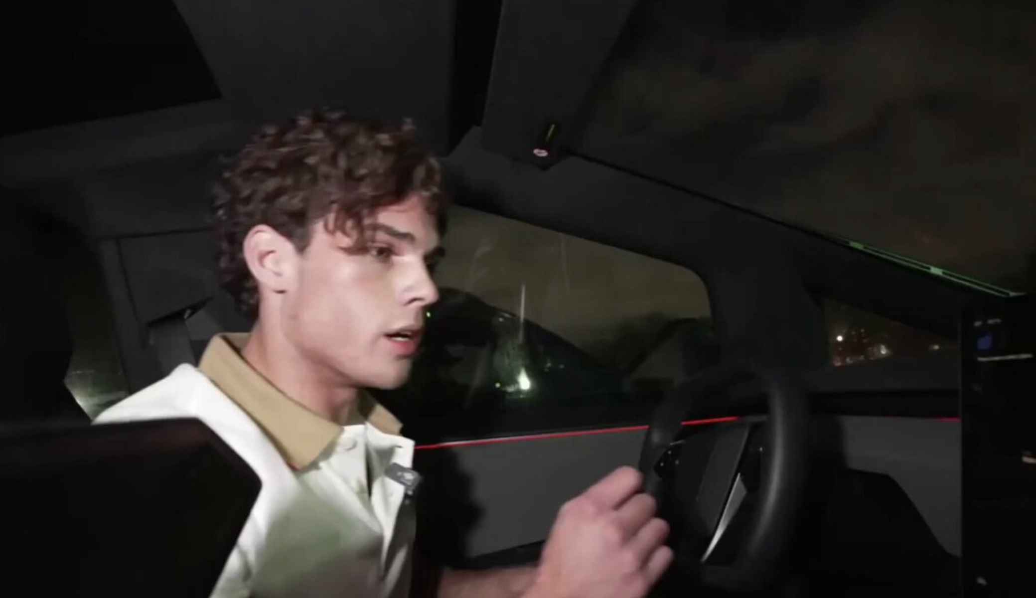 El streamer, tras atropellar en directo a una persona.