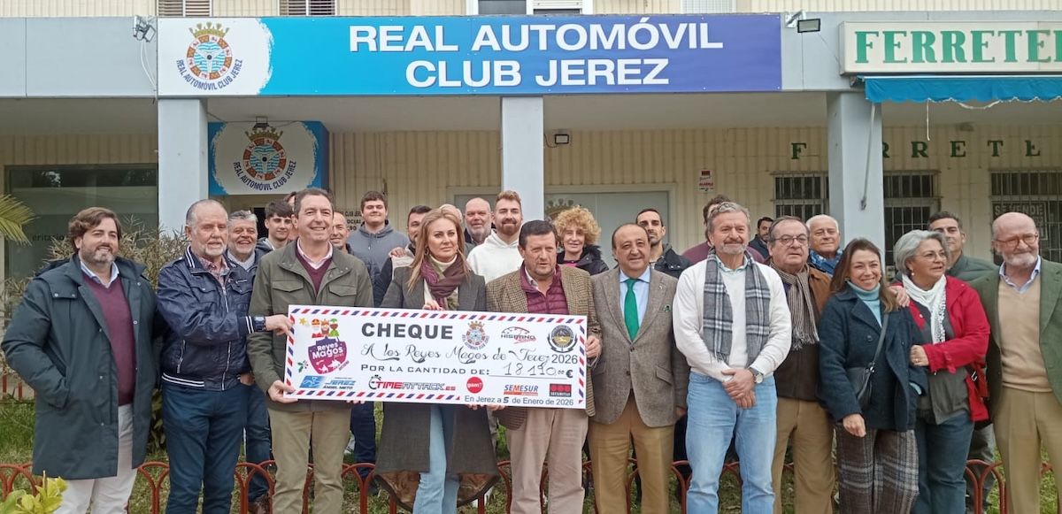 Entrega del cheque del Real Automóvil Club Jerez a la Asociación de los Reyes Magos. Entrega del cheque del Real Automóvil Club Jerez a la Asociación de los Reyes Magos.