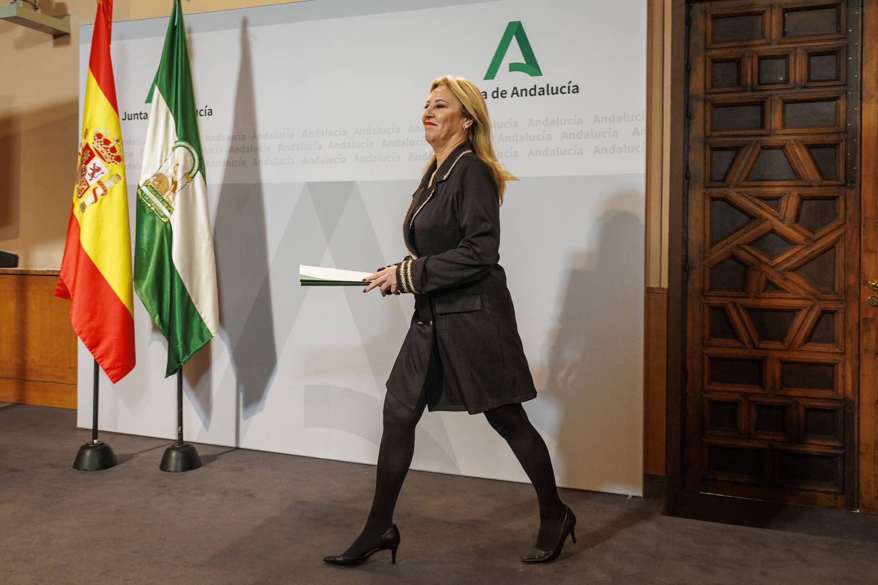 Carolina España, este martes tras el Consejo de Gobierno de la Junta.