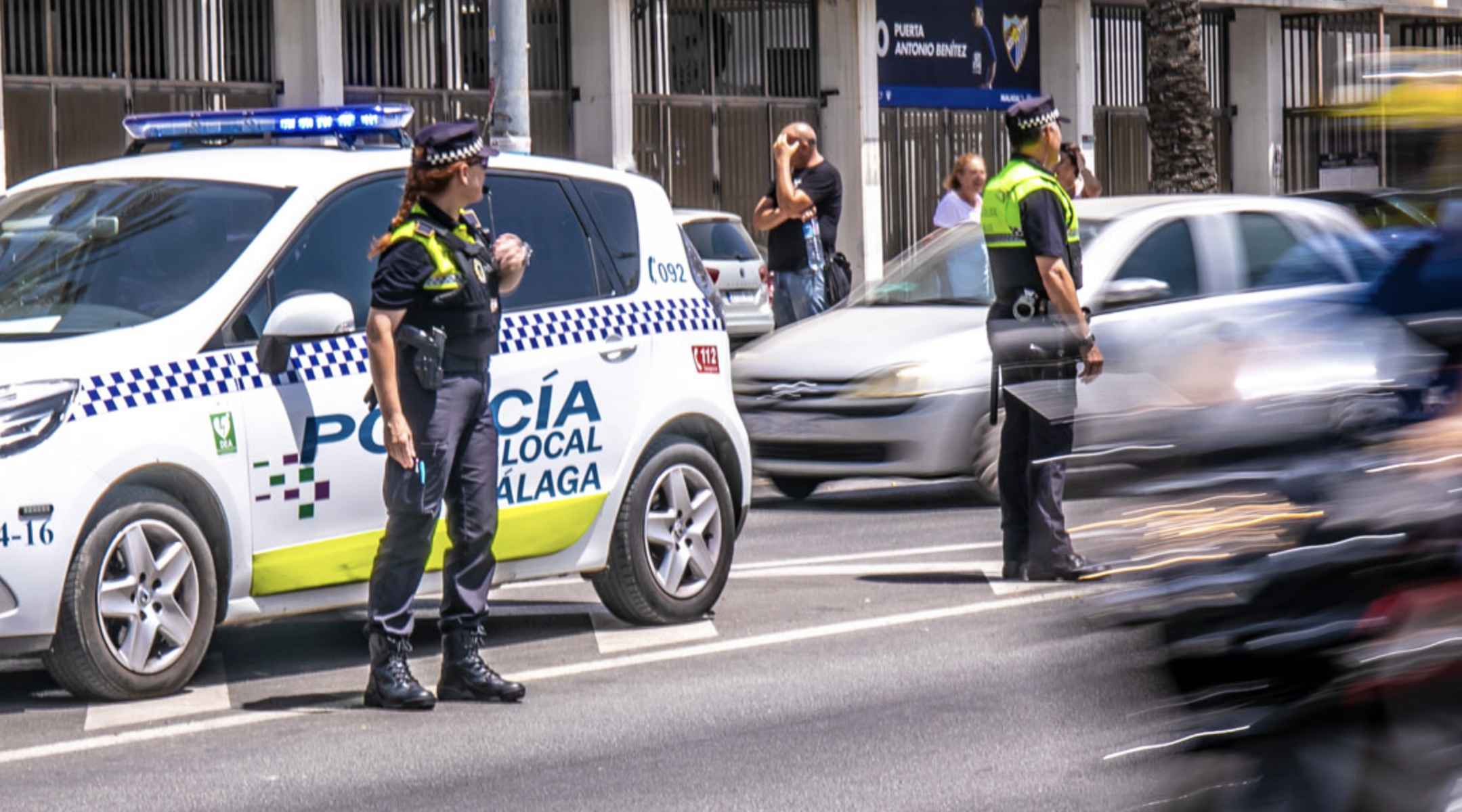 Agentes de la Policía Local de Málaga.