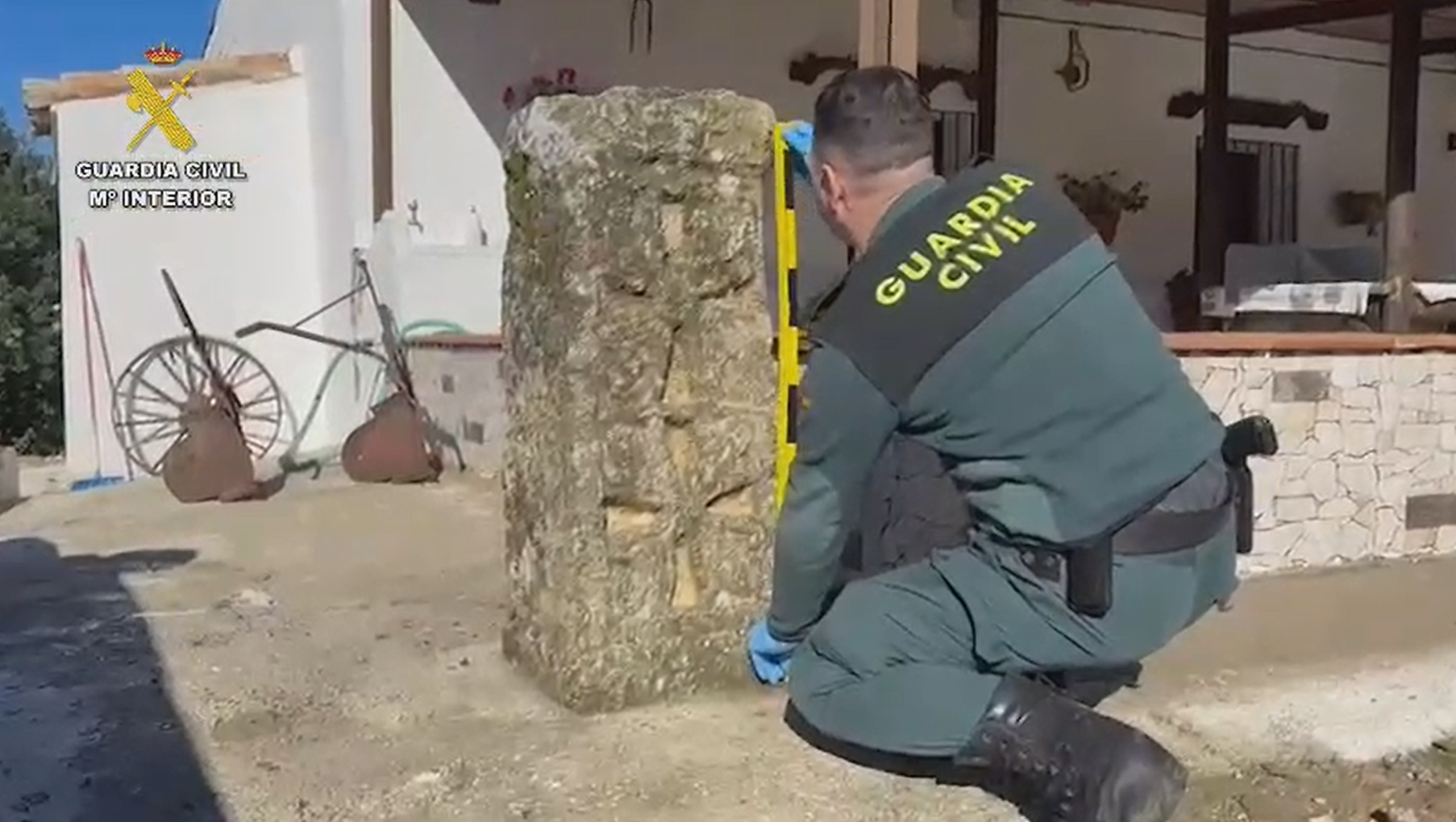 Actuación de la Guardia Civil tras el hallazgo.