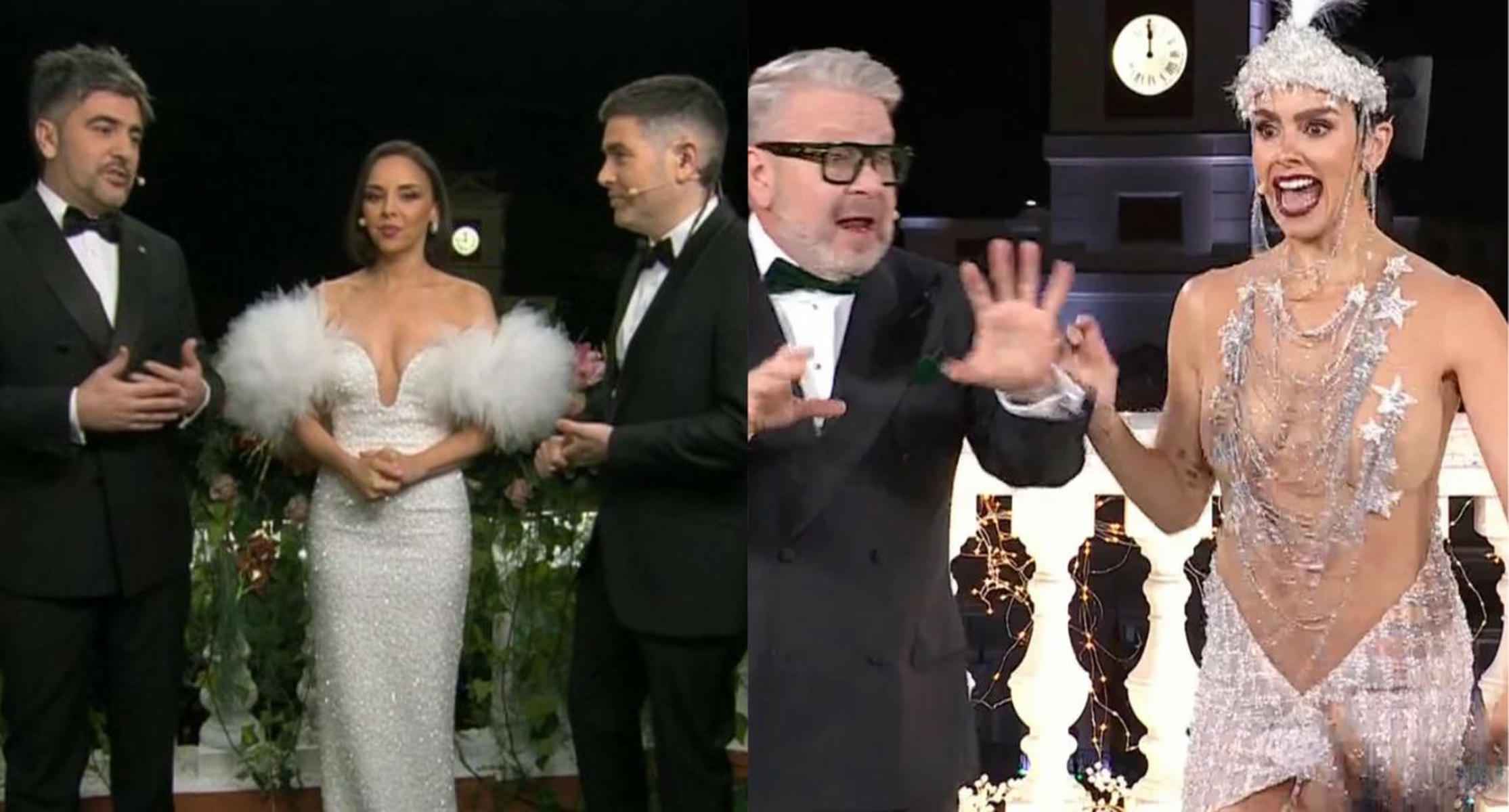 Chenoa, junto a Estopa, al a izquierda. A la derecha, Chicote y Pedroche.