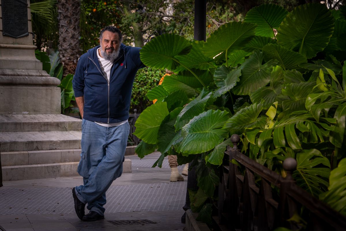 El actor gaditano, en la plaza de Candelaria de Cádiz esta semana.