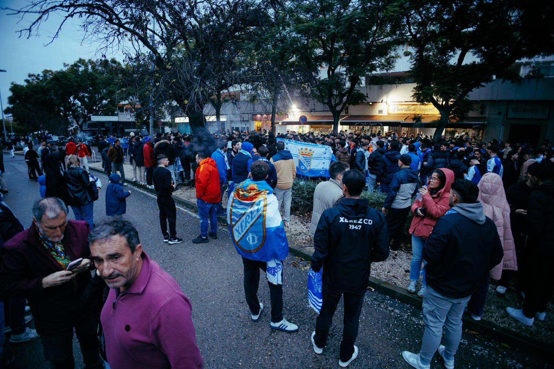 Aspecto de los alrededores de Chapín en el último derbi entre los dos Xerez.