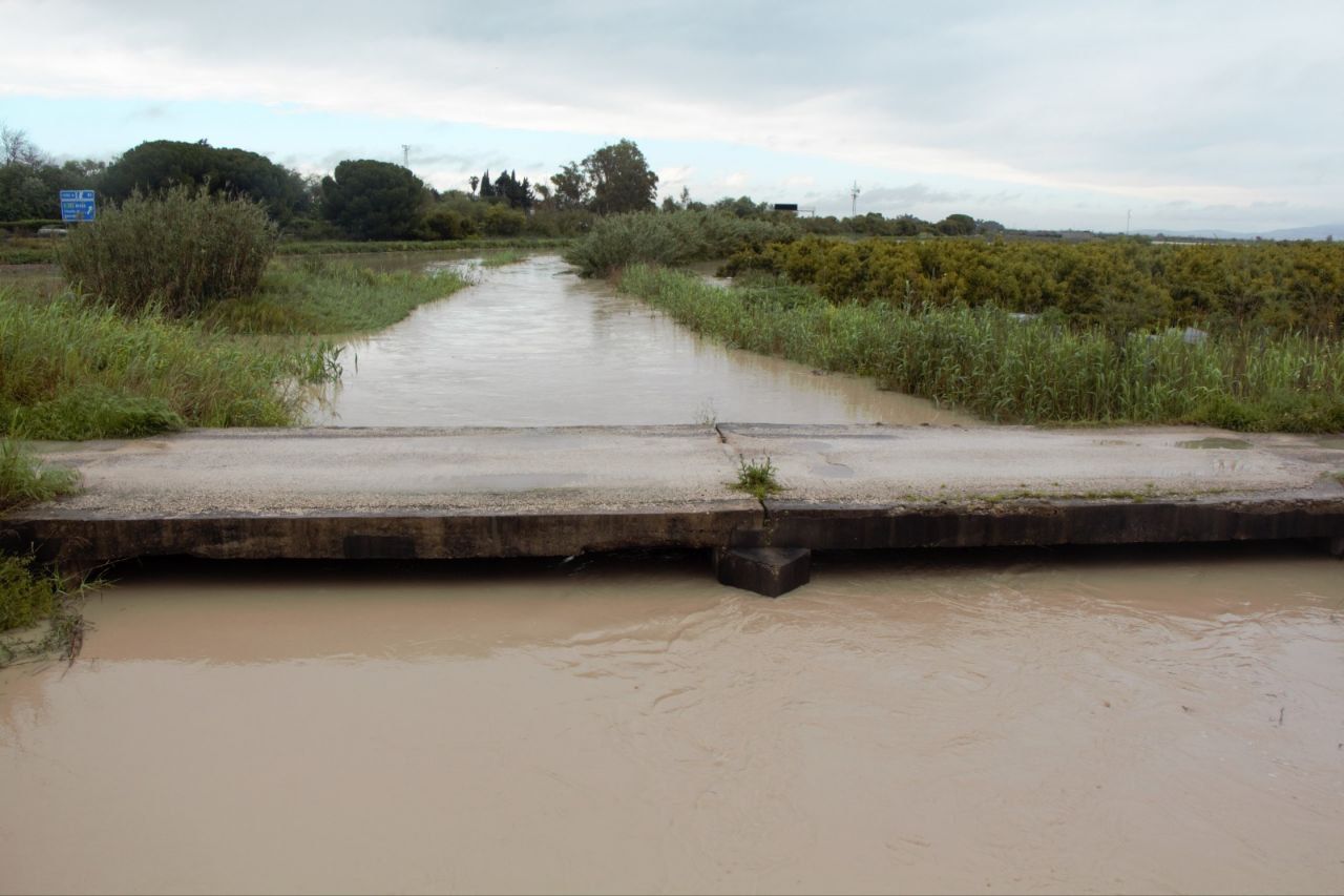 Desbordamientos del arroyo Salado de Caulina en Jerez.
